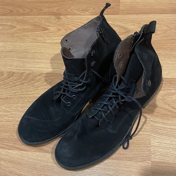 Boemos Italian Suede Leather Lace Up Boots - Picture 2 of 5